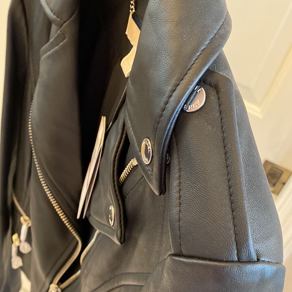 Michael Kors black lamb leather jacket, XS, NWT, Host pick🎉🎊 - Picture 6 of 8